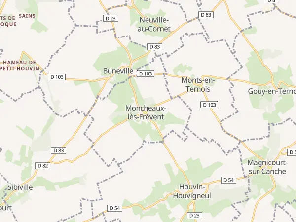 Plan de Moncheaux-lès-Frévent