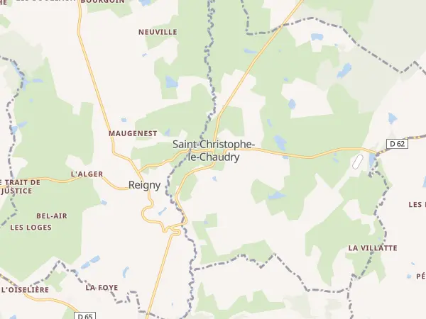Plan de Saint-Christophe-le-Chaudry