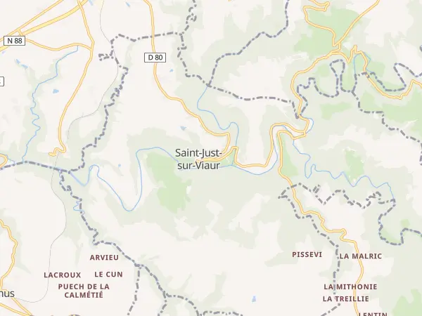 Plan de Saint-Just-sur-Viaur