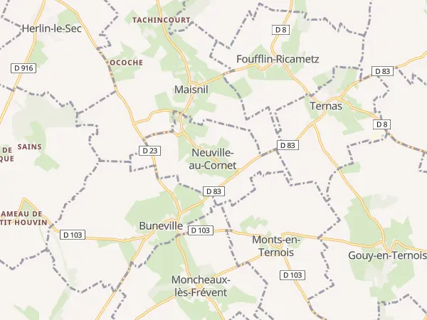 Plan de Neuville-au-Cornet