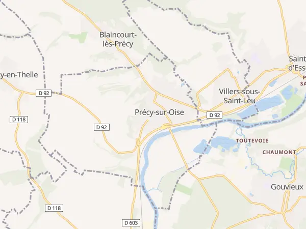 Plan de Précy-sur-Oise