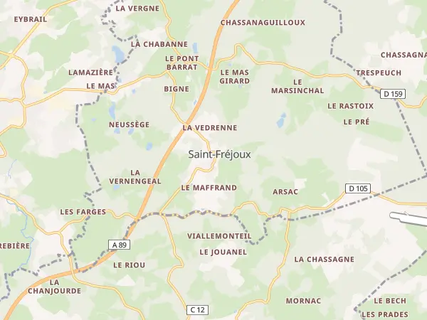 Plan de Saint-Fréjoux