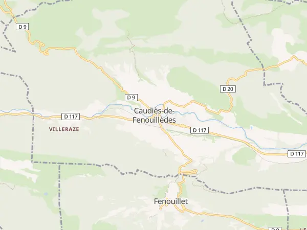 Plan de Caudiès-de-Fenouillèdes