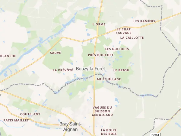 Plan de Bouzy-la-Forêt