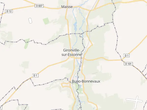 Plan de Gironville-sur-Essonne