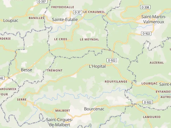 Plan de Saint-Cirgues-de-Malbert