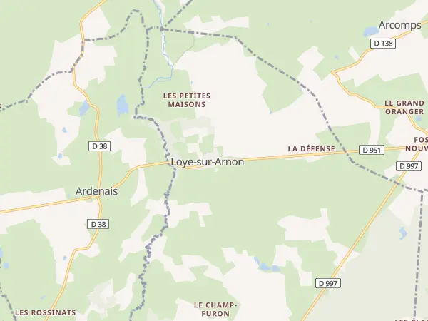 Plan de Loye-sur-Arnon