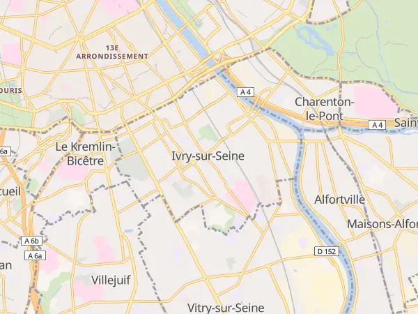 Plan de Ivry-sur-Seine