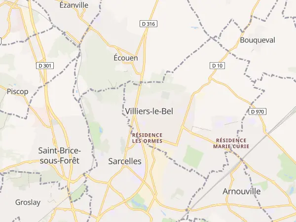 Plan de Villiers-le-Bel