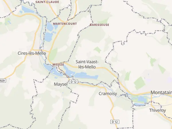 Plan de Saint-Vaast-lès-Mello