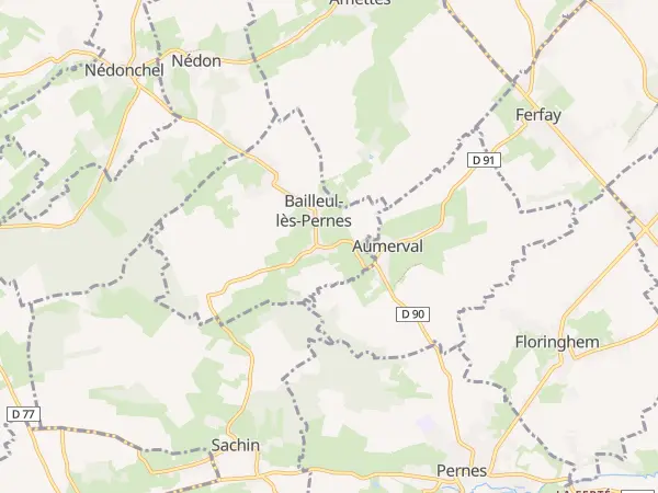 Plan de Bailleul-lès-Pernes