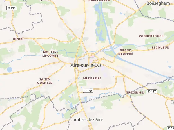 Plan de Aire-sur-la-Lys