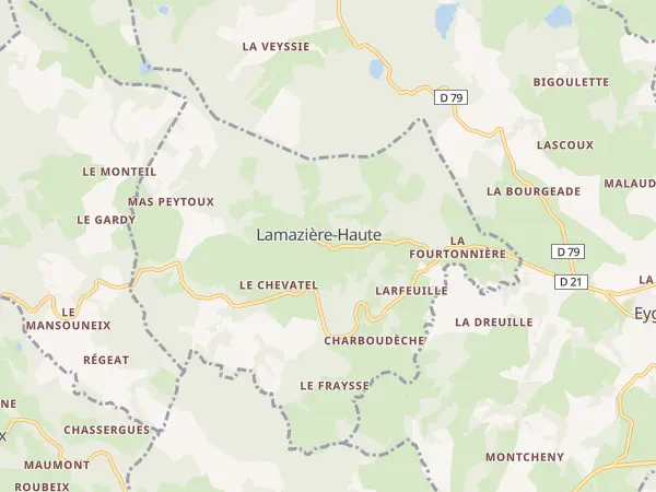 Plan de Lamazière-Haute