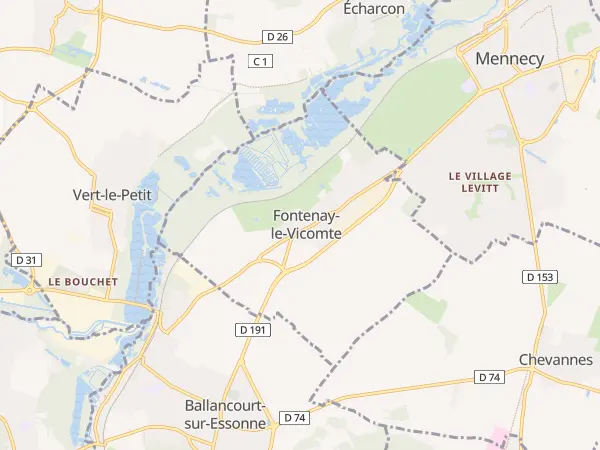 Plan de Fontenay-le-Vicomte