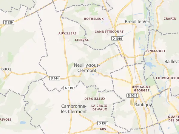 Plan de Neuilly-sous-Clermont