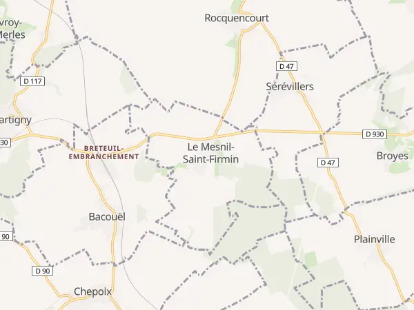 Plan du Mesnil-Saint-Firmin