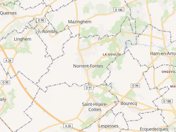 Plan de Norrent-Fontes