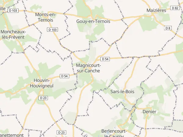 Plan de Magnicourt-sur-Canche