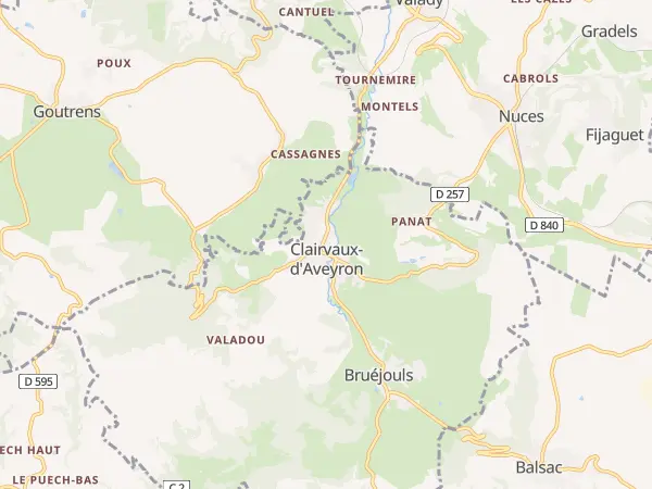 Plan de Clairvaux-d’Aveyron