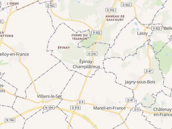 Plan de Épinay-Champlâtreux