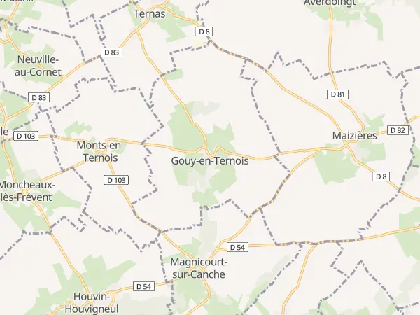 Plan de Gouy-en-Ternois