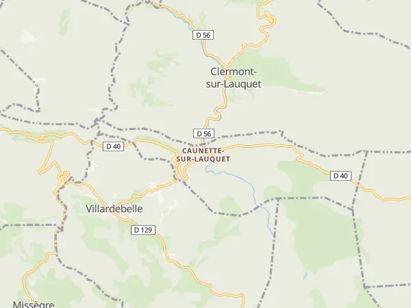 Plan de Caunette-sur-Lauquet