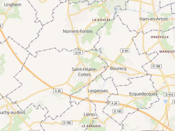 Plan de Saint-Hilaire-Cottes