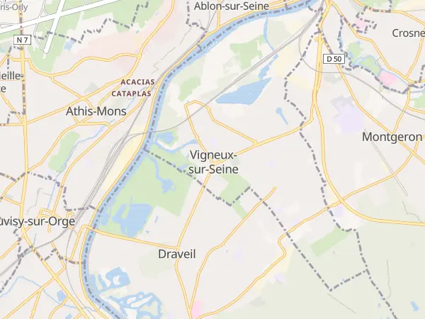 Plan de Vigneux-sur-Seine