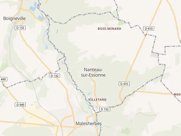 Plan de Nanteau-sur-Essonne