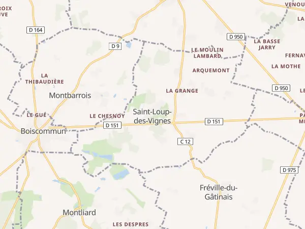 Plan de Saint-Loup-des-Vignes