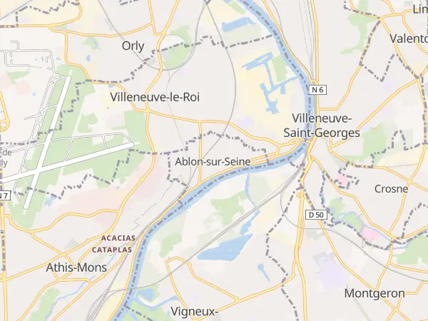 Plan de Ablon-sur-Seine