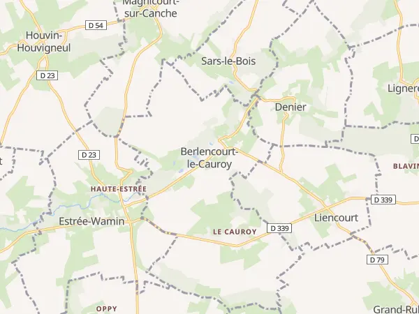 Plan de Berlencourt-le-Cauroy