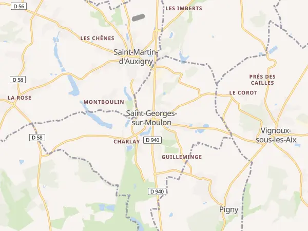 Plan de Saint-Georges-sur-Moulon