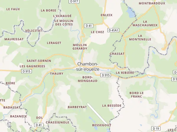 Plan de Chambon-sur-Voueize