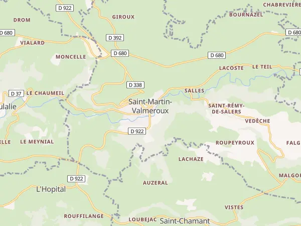 Plan de Saint-Martin-Valmeroux