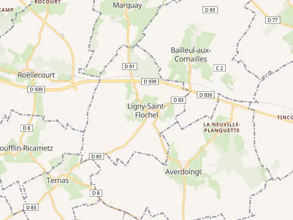 Plan de Ligny-Saint-Flochel