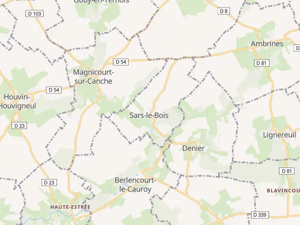 Plan de Sars-le-Bois