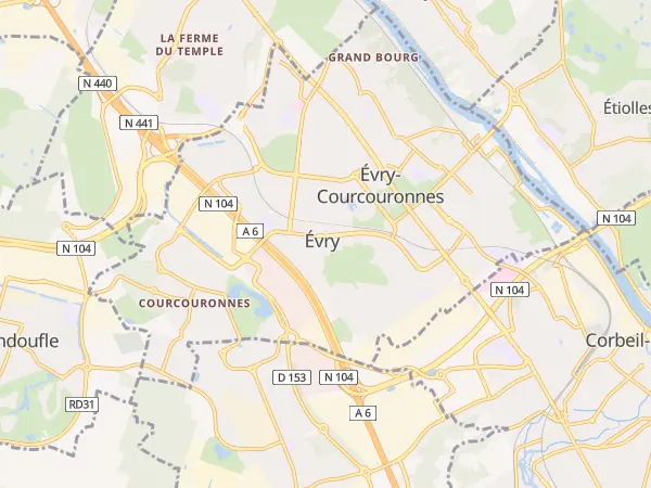Plan de Évry-Courcouronnes