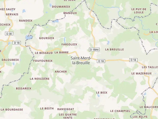 Plan de Saint-Merd-la-Breuille