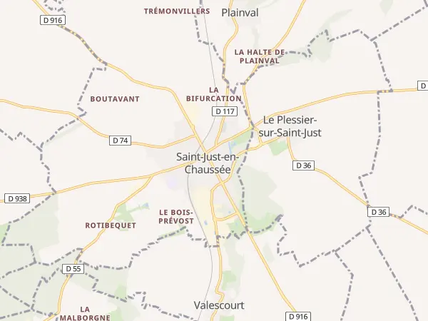 Plan de Saint-Just-en-Chaussée