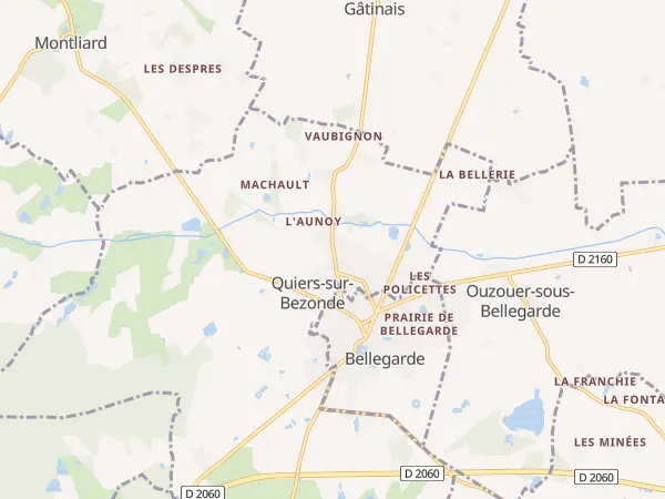 Plan de Quiers-sur-Bezonde