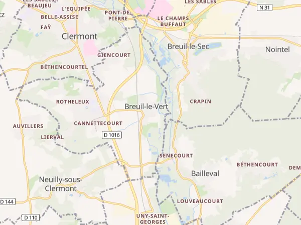 Plan de Breuil-le-Vert