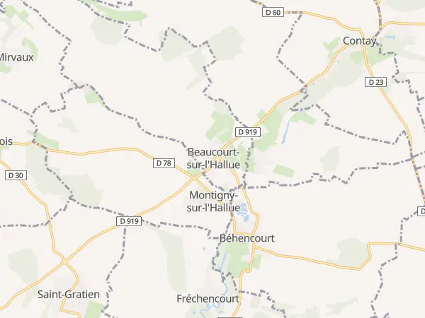 Plan de Beaucourt-sur-l’Hallue