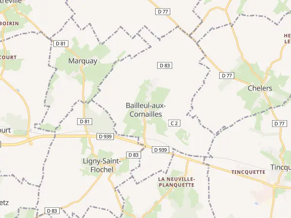 Plan de Bailleul-aux-Cornailles