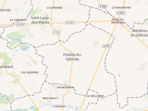 Plan de Fréville-du-Gâtinais