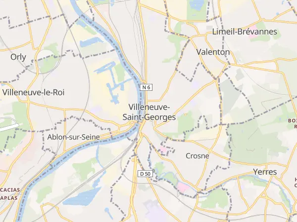 Plan de Villeneuve-Saint-Georges