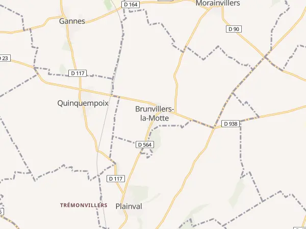 Plan de Brunvillers-la-Motte