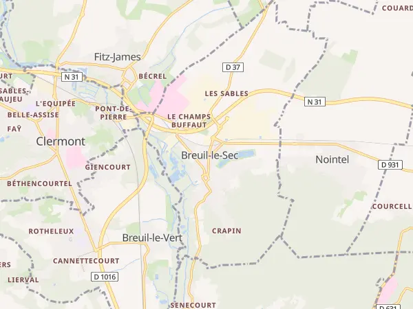 Plan de Breuil-le-Sec