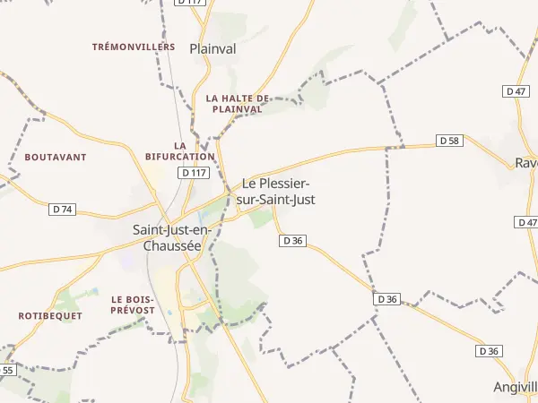Plan du Plessier-sur-Saint-Just