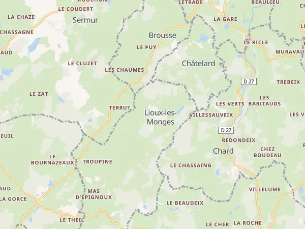 Plan de Lioux-les-Monges